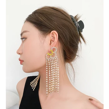 

Timeless Wonder Crystal Geo Mouse Tassel Earrings Women Jewelry Gothic Boho Top Runway Designer Party Trendy Ins Fancy Rare 4416