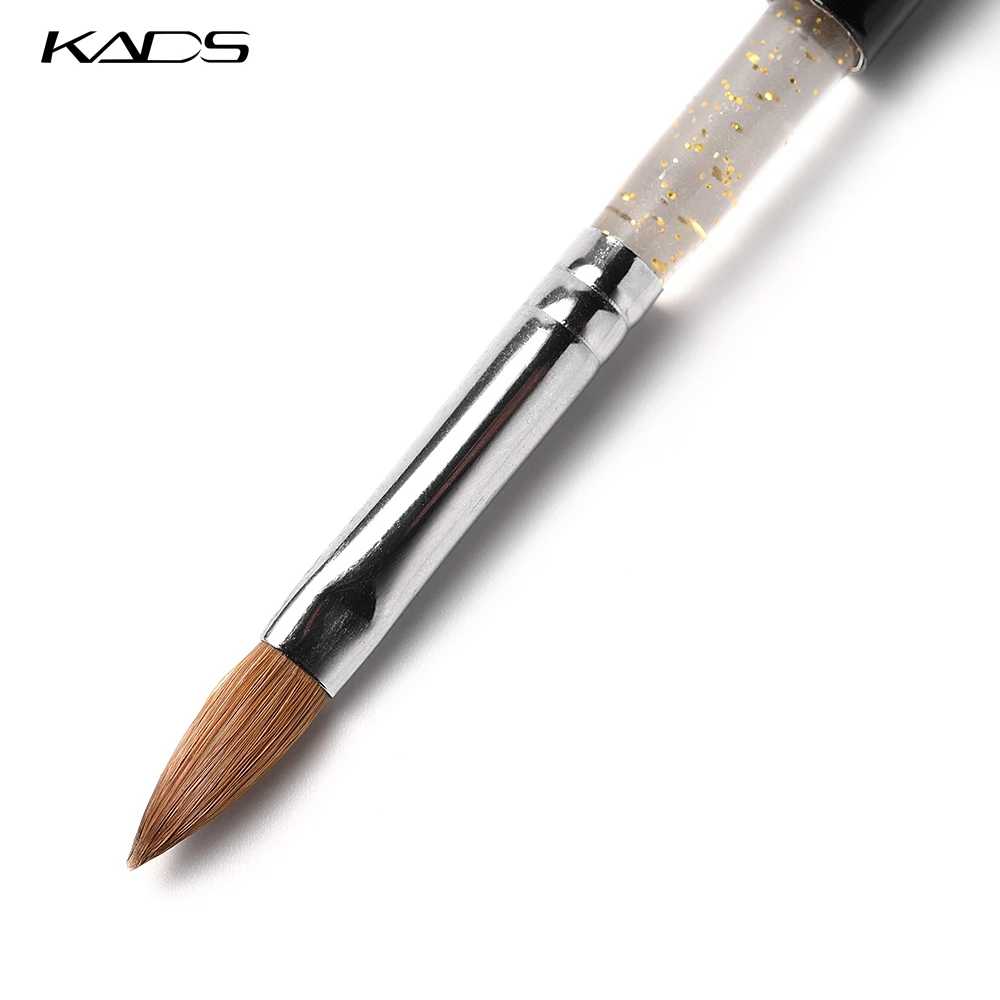 KADS Kolinsky Sable Acrylic Brush Size 2#/4#/6#/8#/10# Acrylic Brush Professional Black Kolinsky Sable Acrylic Nail Brushes 5