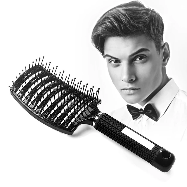 Peigne de coiffure professionnel pour cheveux bouclés, brosse à cheveux de  massage, cuir chevelu, shampooing - AliExpress