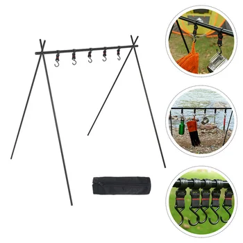 

1 Pc Triangular Rack Picnic Hanging Rack Triangular Bracket Hanging Rack Travel Hanging Rack for Fishing Travel Outdoor Camping