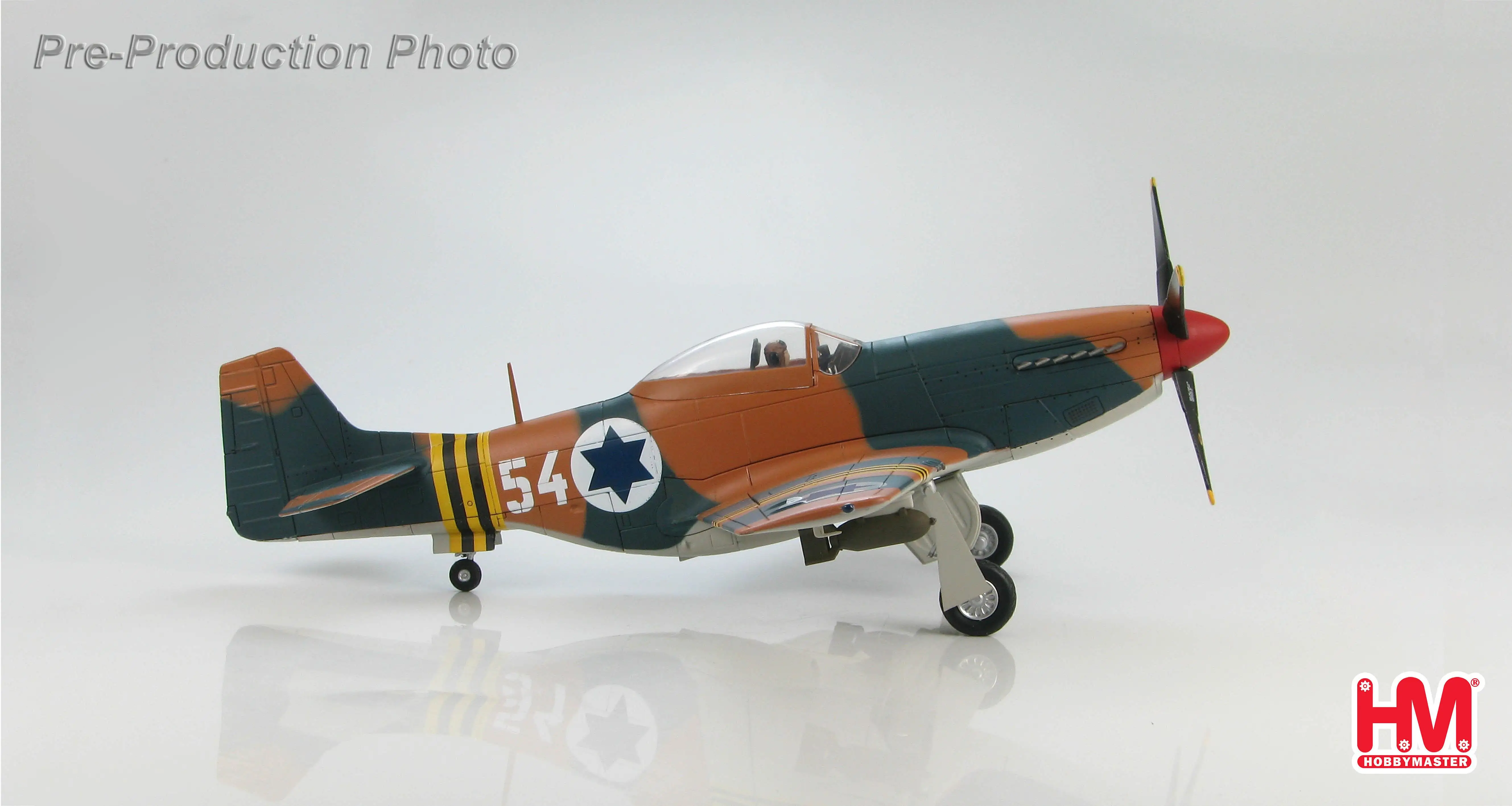 Hobby Master P-51D Mustang 105-я эскадрилья Скорпион ВВС Израиля Suez Campaign 1956 1/48 литая под давлением модель самолета