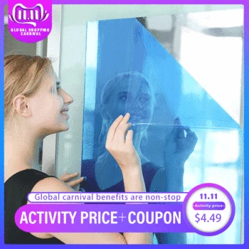 

50X100cm Waterproof Self Adhesive Stickers Film Mirror Silver Insulation Stickers UV Rejection Privacy Films Home Decoration