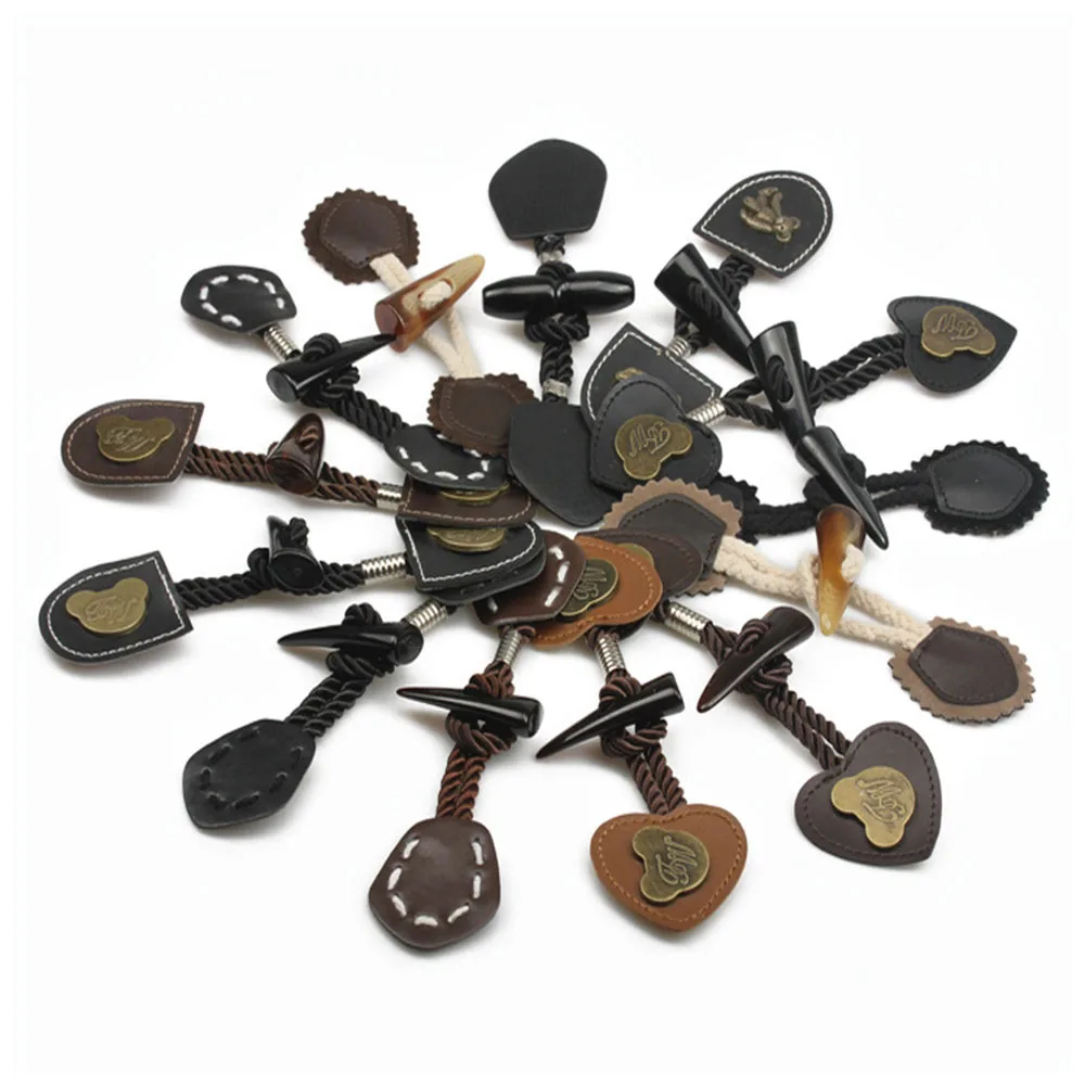 1 PCS Wholesale Wooden Olive Clasp Leather Rope Coat Button Sweaters, coats Resin Corner Button NK108