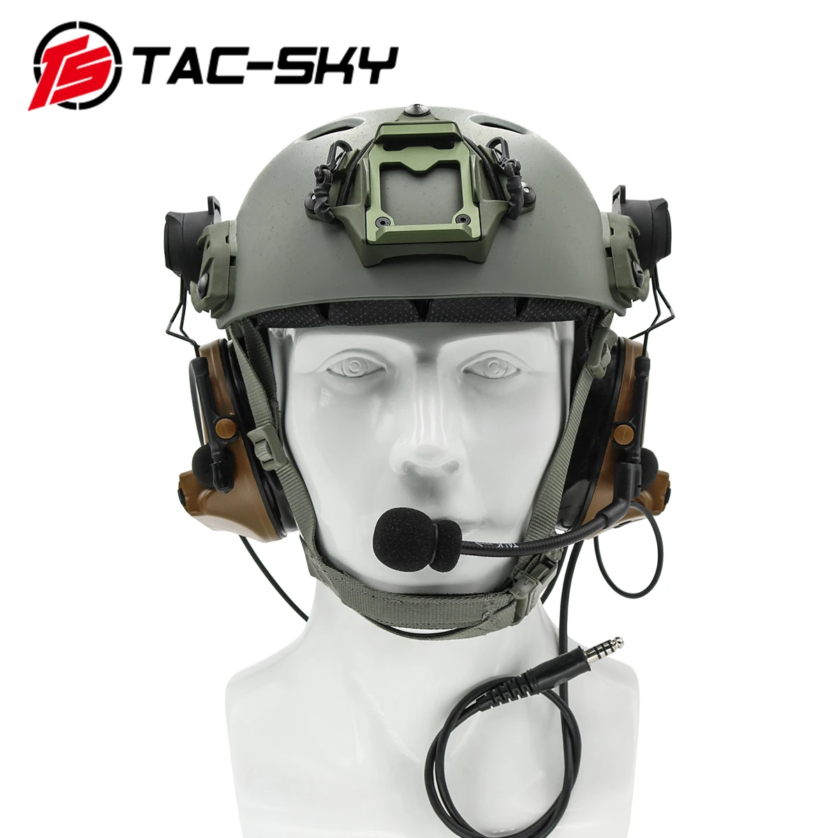 TAC-SKY COMTAC II шлем кронштейн силиконовые наушники шумоподавление пикап Военная стрельба рация тактическая гарнитура c2 CB