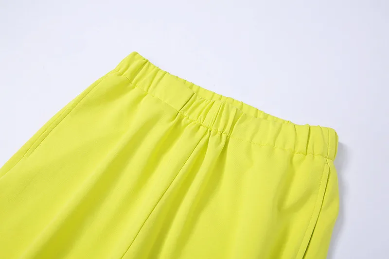 Женские брюки-карго с завышенной талией желтого и синего цвета, уличная одежда с огненным принтом, штаны-джоггеры Harajuku, осенние свободные брюки