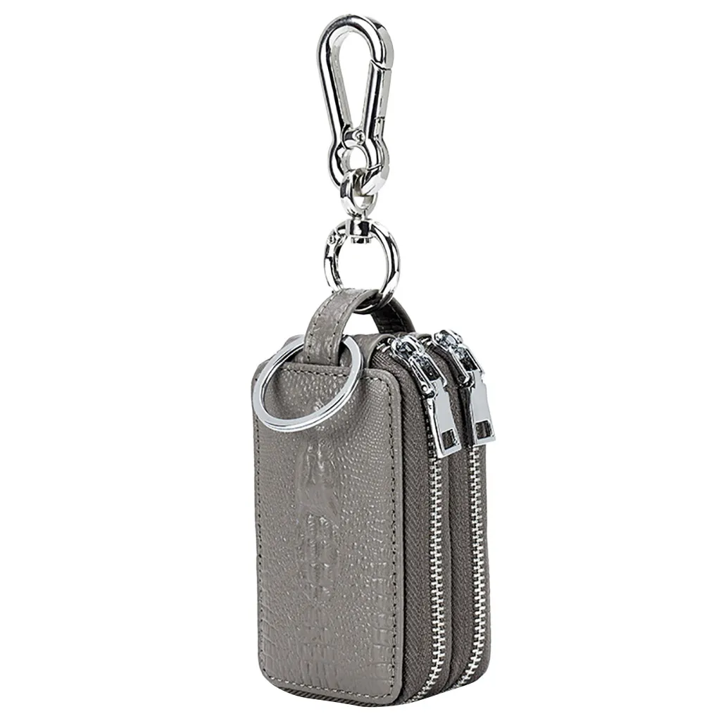 

Wallet Car Key Card Holder Organizer Keychain With Zipper Protect Key Case Bag Pouch Purse Simple Design Car Key Holder Fashion