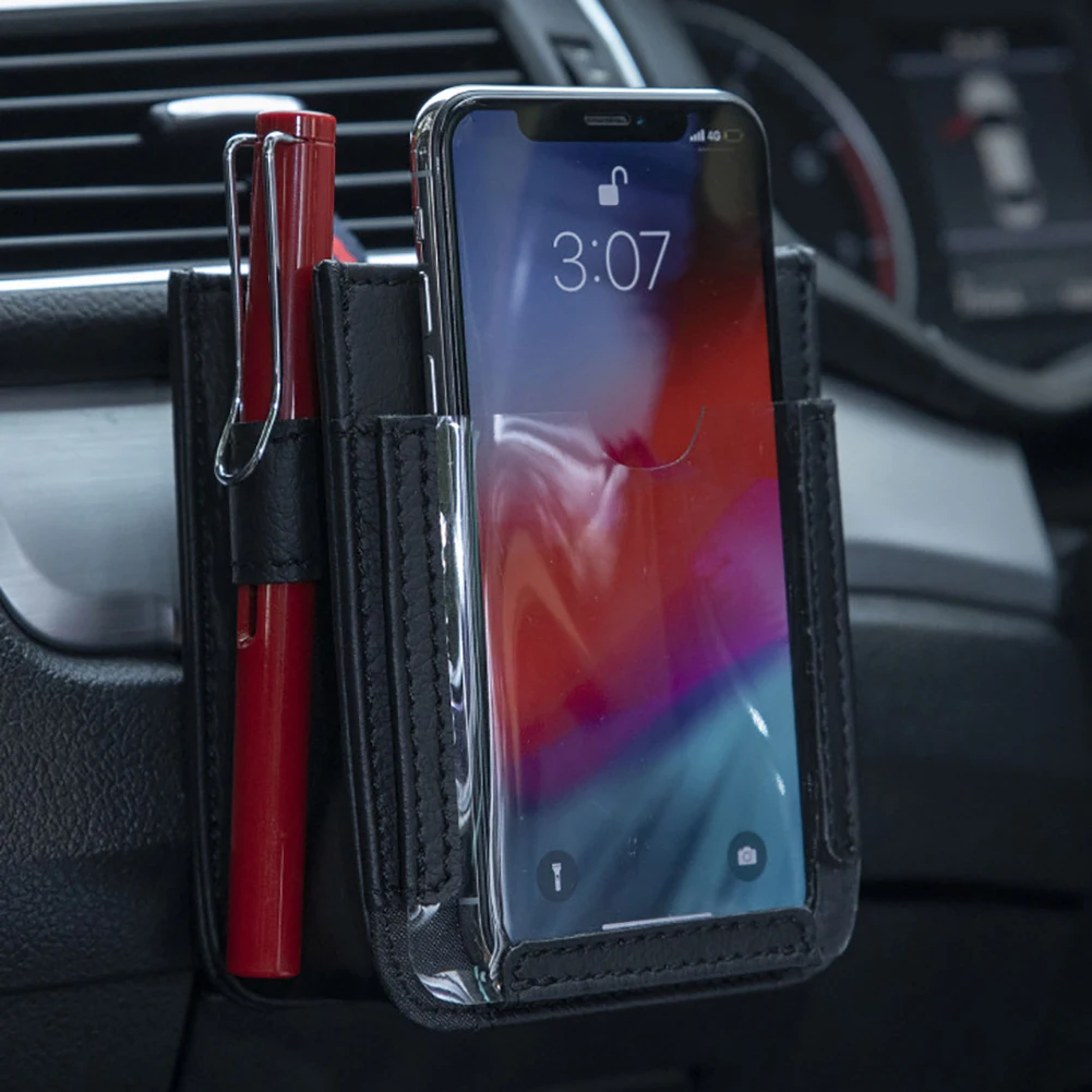 

Car Air Outlet Pockets Car Multi-function Mobile Phone Stand Storage Bag Hanging Organizer Creative Storage Box For Car Interior