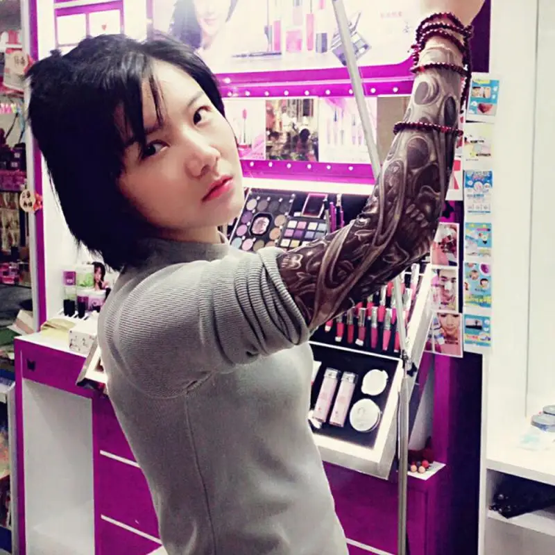 

Outdoor Cycling Sleeves 3D Tattoo Printed Arm Warmer UV Protection Men Women UV Sun Protection Cool Cycling Sleeves TXTB1