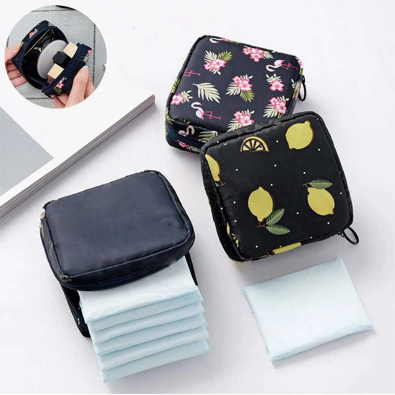 

Data Lines Bank Card Eearphone Package Bag Multi-function Travel Women's Sanitary Napkins Lipstick Pouch Case Accessories