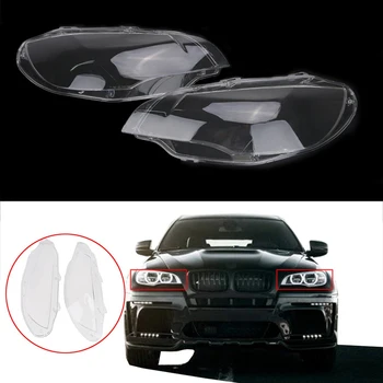 

Car Headlight Headlamp Clear Lens Auto Shell Cover for BMW X6 E71 2008-2013 Left & Right Transparent Auto Headlight Lens Cover