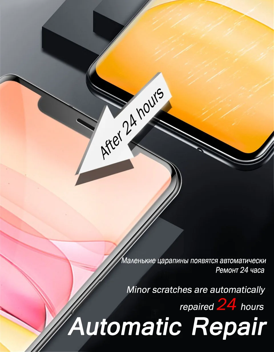 100D Curved Full Cover Film For iPhone 11 Pro Max Screen Protector For iPhone XR XS Max X 7 8 6 6S Plus Hydrogel Film Not Glass