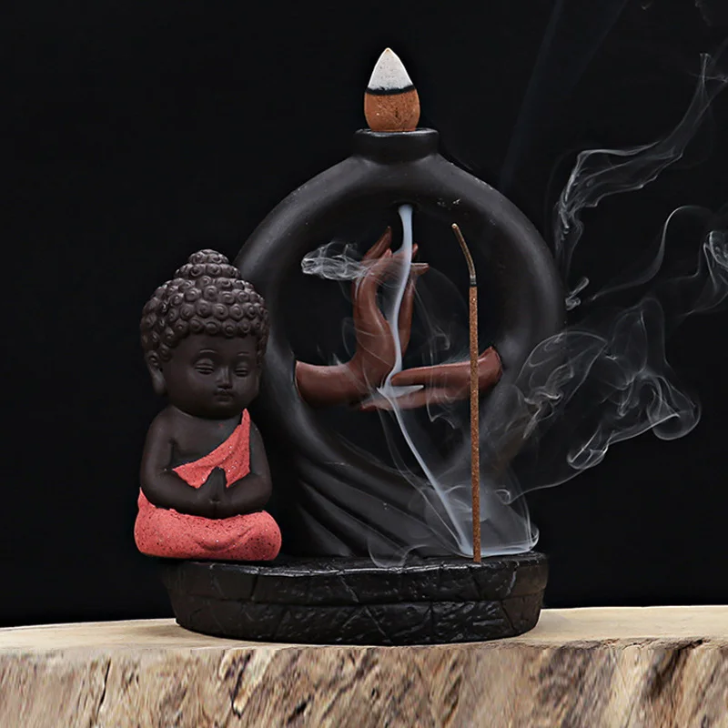Incense Burner Backflow Ceramic Glaze Tower Holder Smoke Cone Sandalwood