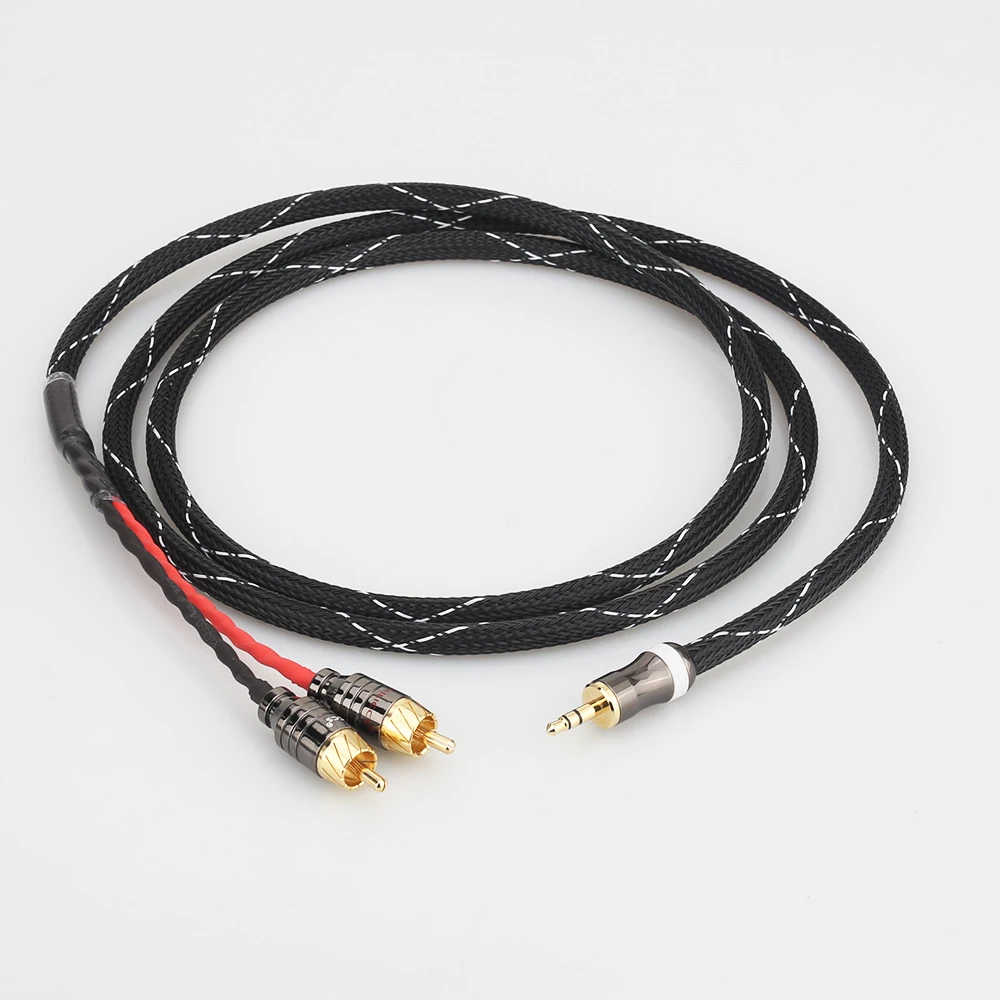 Аудиокабель Audiocrast hifi с разъемом 3 5 мм на rca японский аудиосигнал провод AUX кабель