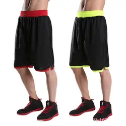 Двухслойные спортивные шорты для занятия баскетболом, шорты для бега, свободные летние шорты большого размера для фитнеса и тренировок