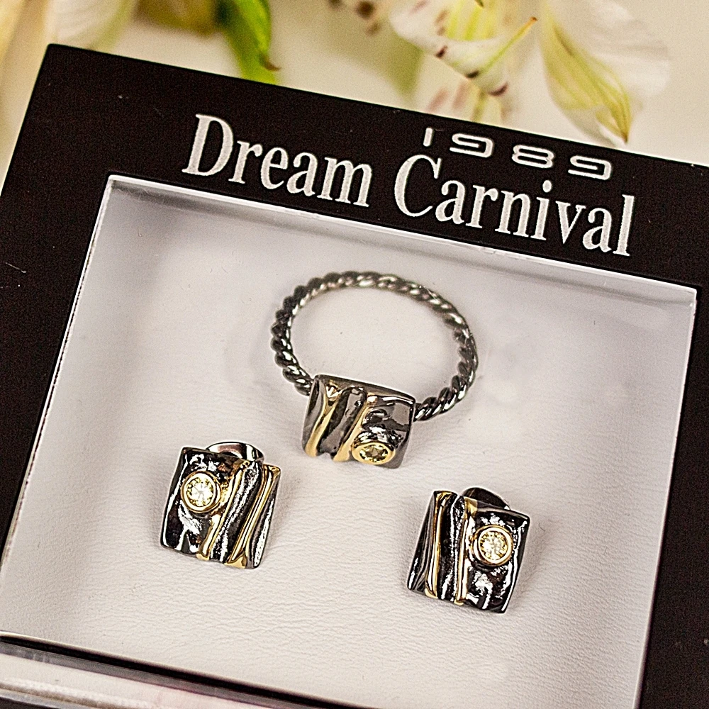 DreamCarnival1989 Новое поступление геометрическое квадратное кольцо + искусственное