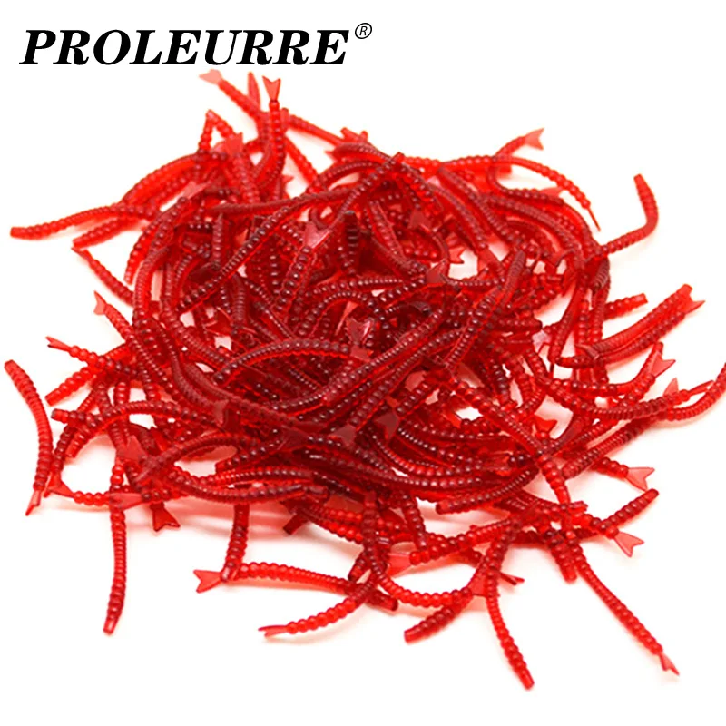 Red Worm Bait Fishy-Smell Shrimp-Flavor Artificial Lure Carp-Bass Soft-Silicone Isca-Tackle