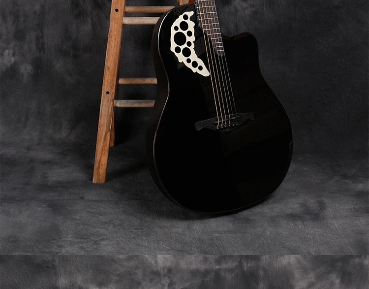 EASTUN круглая задняя твердая древесина Овация электроакустическая гитара с B-band T35 звукосниматель