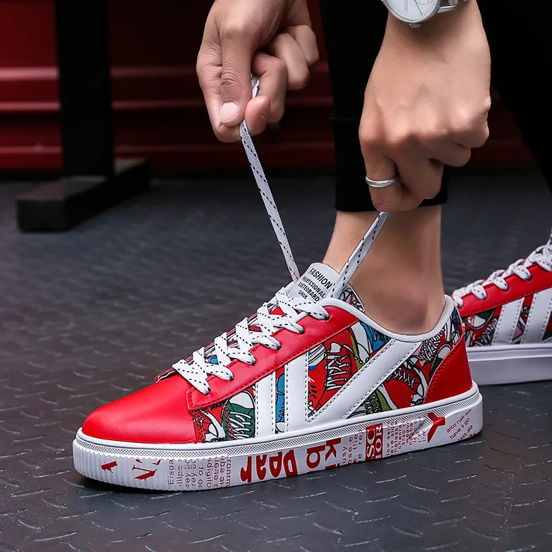

fashio canvas Sneakers men Footwear Low Casual Elastic All Mens Skateboarding Shoes low help classic couple leisure Print Shoes