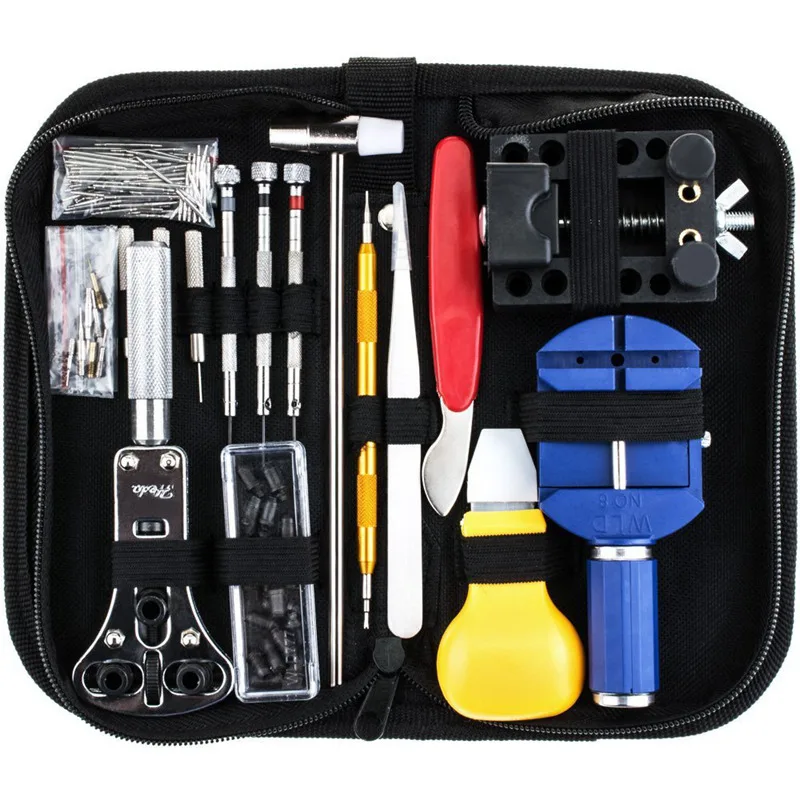 

New-147 PCS Watch Repair Kit Professional Spring Bar Tool Set, Watch Band Link Pin Tool Set with Carrying Case
