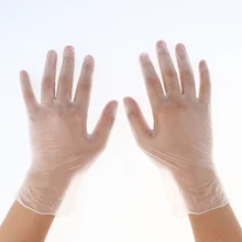 100 шт одноразовые перчатки без порошка виниловые s m l xl для заводской больницы дома