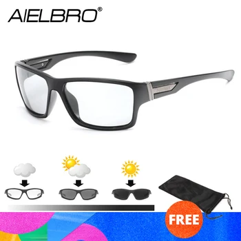 

AIELBRO New Polarized Photochromic Cycling Glasses Mountain Bike Eyewear Women Men Outdoor Sport Road Bicycle Sunglasses Racing