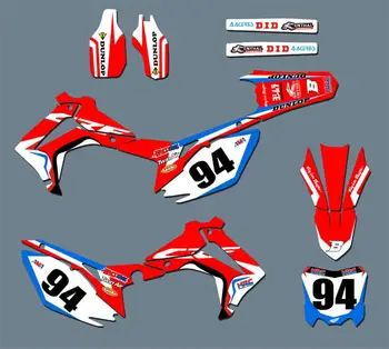 

Customized Number Gloss Team GRAPHICS&BACKGROUNDS DECAL STICKER for Honda CRF250R CRF250 2014-2017 & CRF450R CRF450 2013- 2015