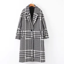 RR/шерстяное пальто на одной пуговице, женские модные куртки с принтом Joniol, женские элегантные длинные пальто для женщин IW