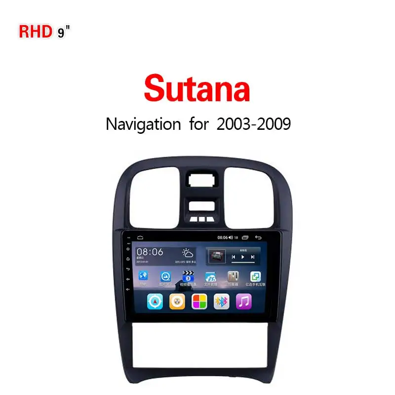 4G8core4G64G Lionet gps-навигатор для автомобиля hyundai Sutana 2003-2009 9 дюймов RH2026X - Размер экрана, дюймов: 4G8core4G64G