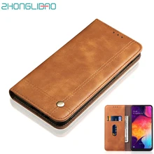 S10 плюс Чехол с откидной магнитной крышкой чехол для samsung A90 A80 A70 A60 A50 A40 A30 A20 A10 кожаный чехол-книжка в стиле "Ретро" стенд держатель защитную крышку