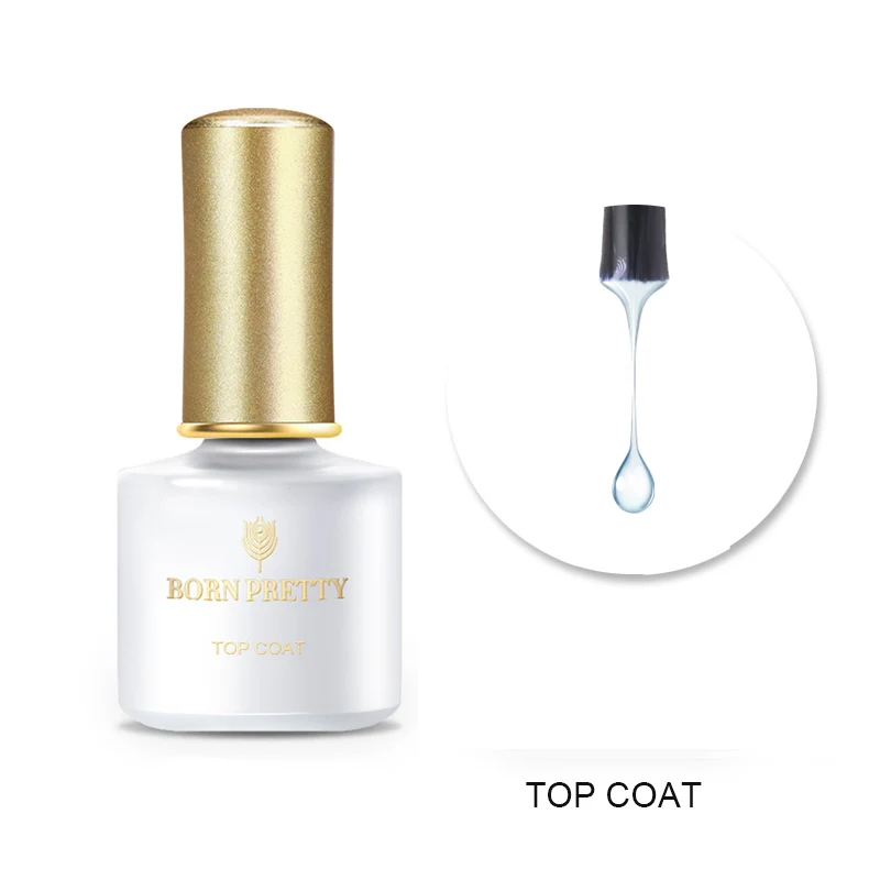 Top Coat Матовый неоновый Гель-лак для ногтей BORN PRETTY, 6 мл, флуоресцентный, зеленый, желтый цвета, впитывающий УФ-Гель-лак для ногтей - Цвет: Top Coat