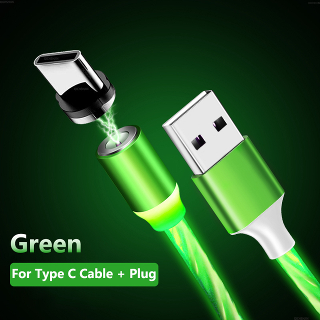 Light Rotate Magnetic Cable Type C Micro USB 360° For Xiaomi 11T 11 Pro Ultra 10 9 Poco F2 pro F3 M3 X3 Moto G60 Edge 20