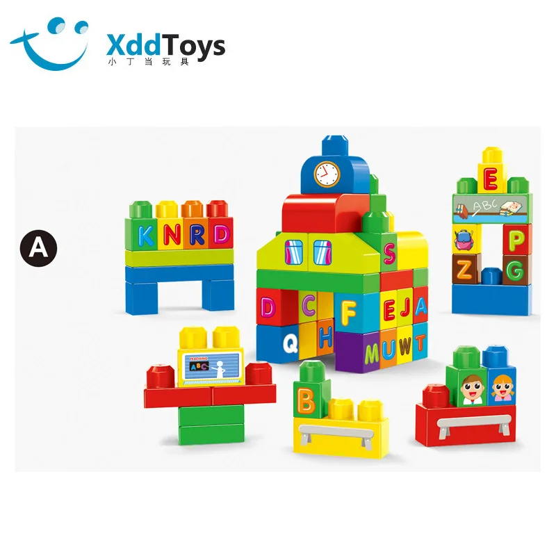 

Lettered Paradise Building Blocks Large Particles Assembled Children'S Educational Toy 1-2-3-6 a Year of Age Men And Women Child