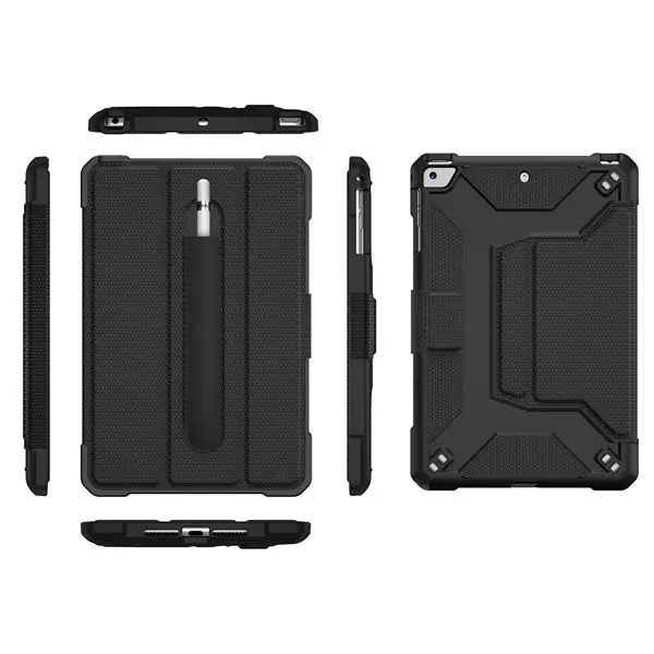 Black Для iPad Mini 5 4 3 2 1 противоударный чехол с карандашом 8 дюймов Универсальный Планшет Смарт-Чехол плечевой ремень аксессуары KTZ - Цвет: Black