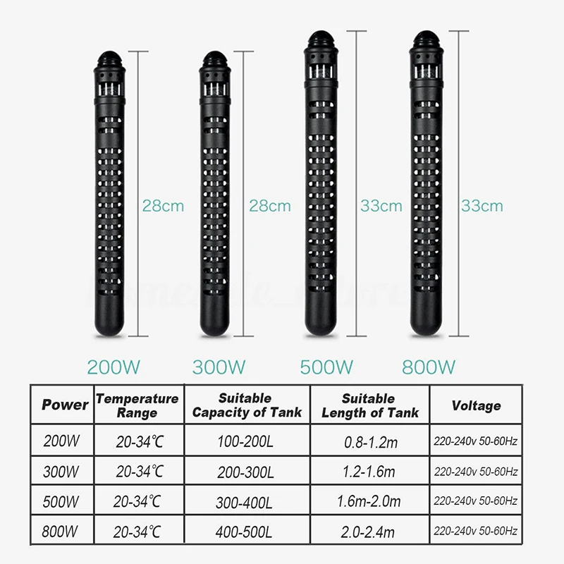 1x200-12000W аквариум мини погружной Аквариум Регулируемый водонагреватель полезный
