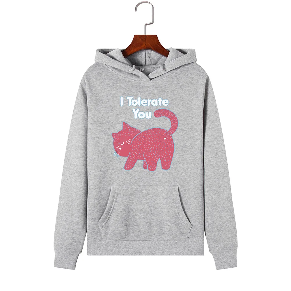 SINGRAIN негабаритных кошка Толстовка для женщин Harajuku корейский Hoddies повседневное зима письмо мультфильм Polerones Mujer Забавный принт Толстовка