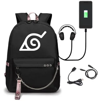 

Naruto Waterproof Teenagers Backpack USB Charging Printing School Backpack Laptop Knapsack Female Travel Daily Mochila Bolsas