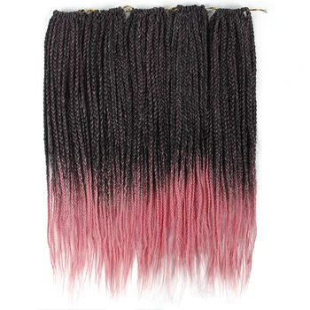 

Box Braids Ombre Hair Extension Synthetic 24 Inches Crochet Braids free shipping Crochet braiding hair
