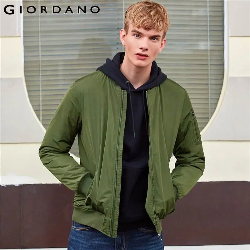 Giordano мужская куртка со стоячим воротником стеганая куртка-бомбер слегка толстый внутренний карман Chaquetas Para Hombre 01079740