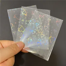 

50pcs/Lot Heart-shaped Foil Laser Side/Top Loading Sleeves For YGO Board Game Card Photo Protector Trading Cards Shield Cover
