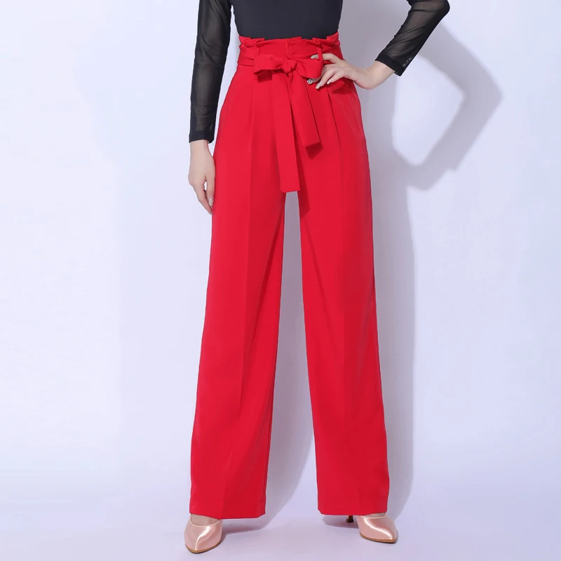Latin Dance Costume Training Pants Women Modern Ballroom Dance Trousers