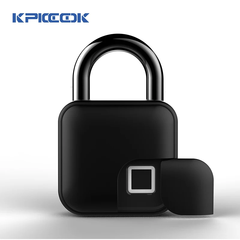 Черный KPIOCCOK L3 безопасность Keyless USB Перезаряжаемый дверной замок отпечаток пальца Умный Замок быстрая разблокировка багажника складская дверь общежития - Цвет: Черный