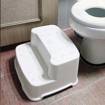 

Imported Double-layer Non-slip Children's Chair Step Stool Thick Plastic Bathroom Toilet Foot Step Stool Baby