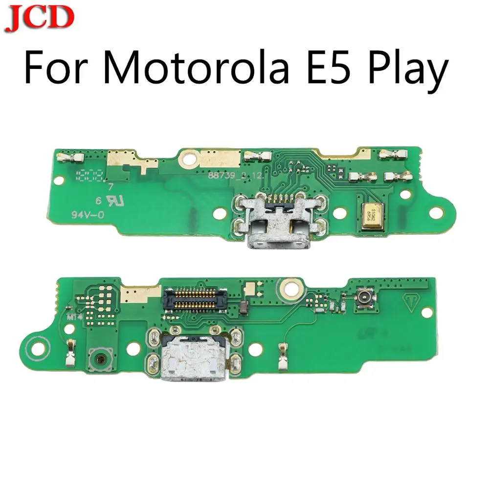 JCD для Moto M зарядный порт разъем платы части гибкий кабель с микрофоном микрофон для Motorola E3 E4 E4 Plus E5 E5 Plus G6 Play