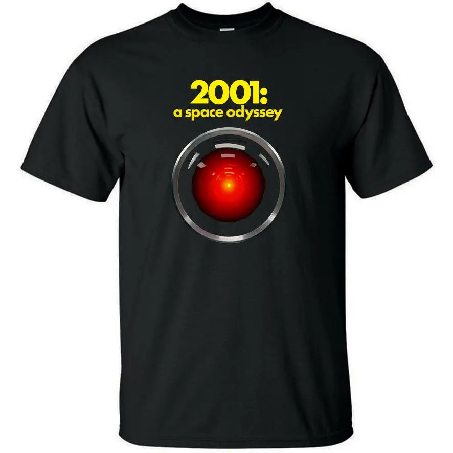 

2001: A Space Odyssey Hal Movie Poster T Shirt Black 100% Cotton 2019 Unisex Tee