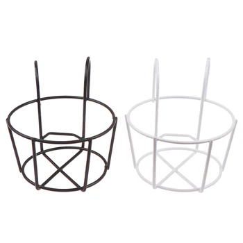 

Garden Hanging Plant Iron Racks Balcony Round Flower Pot Rack Railing Fence