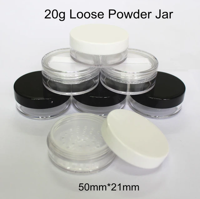 15g Empty Cosmetic Sifter Loose Powder Jar Container Makeup Box Travel Puff  S9Q5