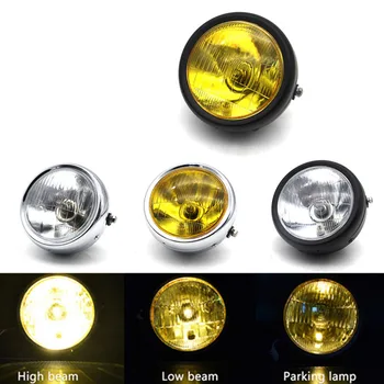 

12V Vintage Round Motorcycle Refit Headlight Motorbike Motor Scooter Front Headlamp Light