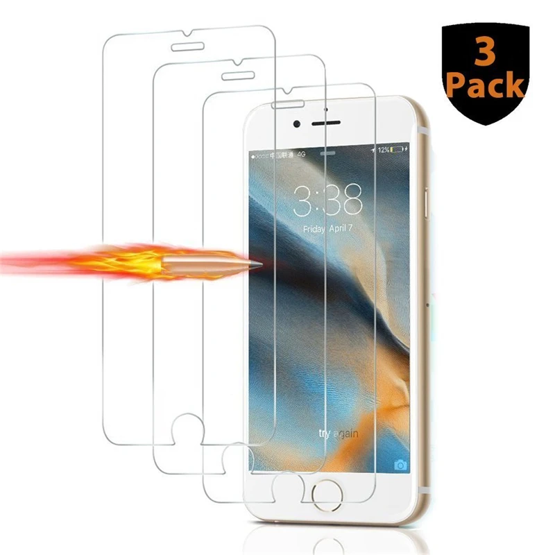 

3PCS for IPhone X 5 5S 5C SE 6 6S 7 8 Plus Screen Protector Tempered Glass for IPhoneX Coque Glass Protection Phone Accessories