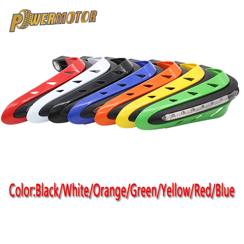 PowerMotor Universal Motorcycle LED Hand Guards for Dual Road Dirt Bike Scooter Handguards ATV | Автомобили и мотоциклы