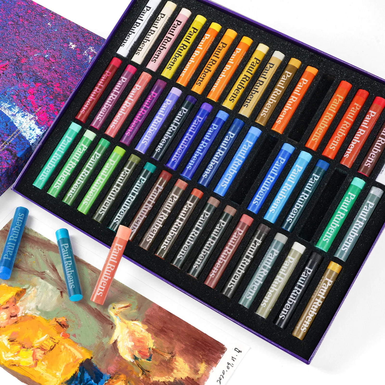 Wrubxvcd 48 colori pastelli ad olio In pittura Disegno Penna Per Studente Artista pastello dolce Graffiti 